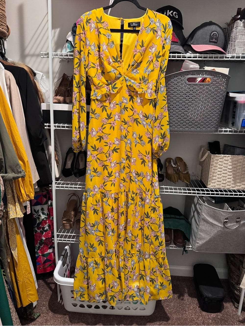 Lulu’s Yellow Floral Maxi Dress